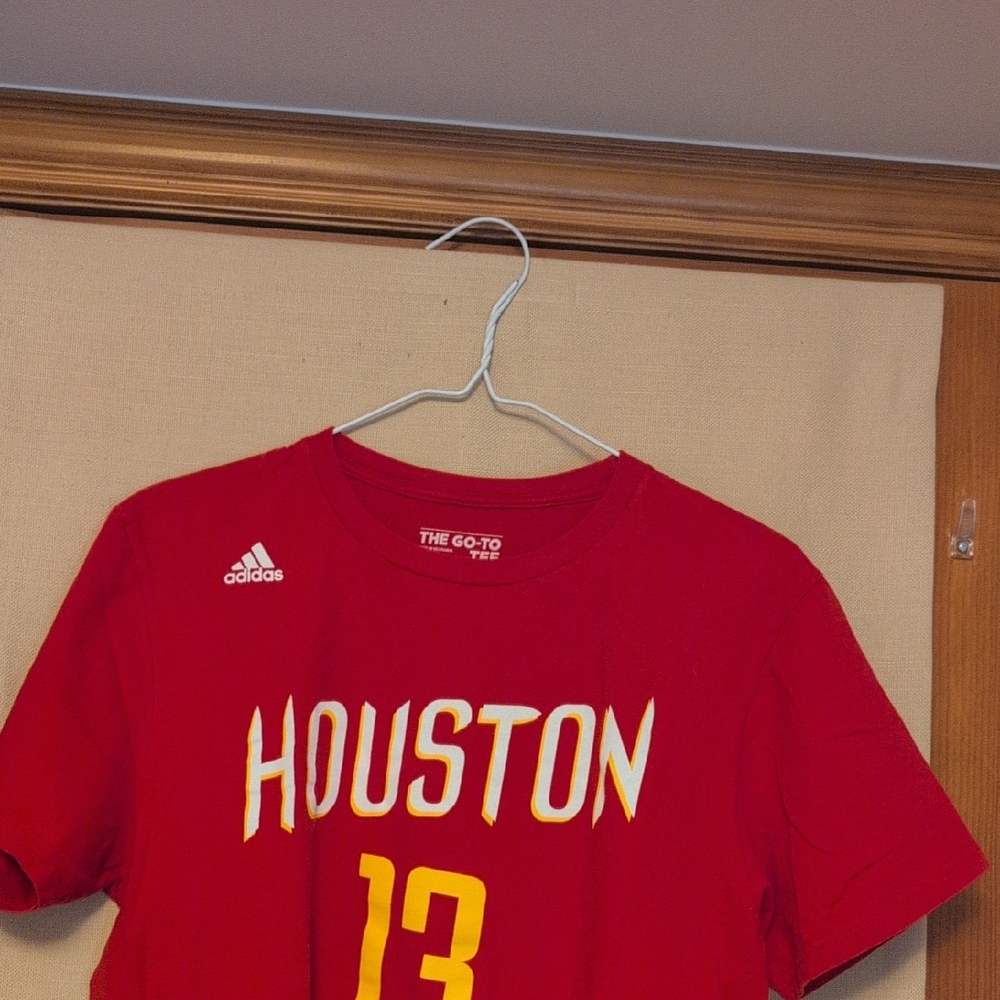 James Harden # 13 Adidas The Go To Tee Red T-Shirt Size Medium